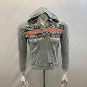 No Fear Men's Grey Sweatshirt with Hood 1/4 Zip